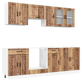 8 Piece Kitchen Cabinet Set Kalmar Old Wood Engineered Wood 3314839