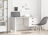 Desk with Drawers HILL White 100 x 45 x 74 cm Solid Pine Wood 42025039