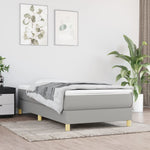 Box Spring Bed Frame Light Grey 90x200 cm Fabric 3120582