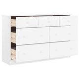 Chest of Drawers ALTA White 112x35x73 cm Solid Wood Pine 353920