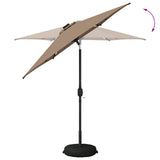 Garden Parasol with LED Lights and Base 230 x 230 cm Polyester 42036250