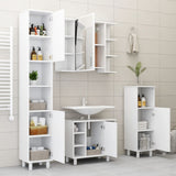 Bathroom Cabinet White 30x30x179 cm Engineered Wood 802624