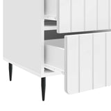 Bedside Cabinet High Gloss White 43x 41 x 68 cm Engineered Wood 894329