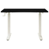 Desk White and Dark Brown 120 x 60 cm Solid Oak Wood 3426549