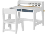 Art Table and Chair Set for children, Kids Art Desk and Chair Set with Storage Shelf and Drawers T3398P422174