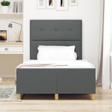 ZNTS Bed Frame Dark Grey 120x200 cm Fabric 3344719