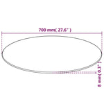 Table Top Tempered Glass Round 700 mm 243628