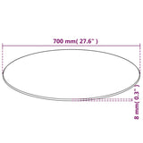 Table Top Tempered Glass Round 700 mm 243628