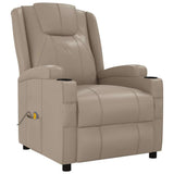 Massage Chair Cappuccino Faux Leather 321317