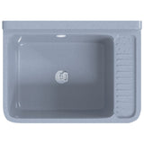 Sink Washbasin for Wall Mounting Grey 50x35x24 cm Resin 4002797
