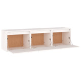 TV Cabinets 3 pcs White Solid Wood Pine 3100125