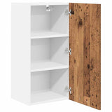 Hanging Cabinet with Storage Old Wood and White 40 x 31 x 80 cm 884264