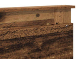 Bed Frame with Headboard Old Wood 200 x 200 cm Solid Pine Wood 3410054
