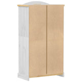 Wardrobe Corona White 102x52x186 cm Solid Wood Pine 4012157