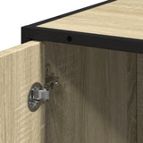 Bathroom Cabinet Sonoma Oak 35x37.5x188.5 cm Engineered Wood and Metal 3300881