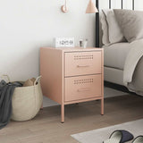 Bedside Cabinet Pink 36x39x50.5 cm Steel 842924