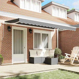 Awning Frame Retractable Manual White 4 x 2 m Metal 42002543
