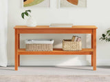 Console Table Wax brown 110 x 40 x 75 cm Solid pine wood 867148