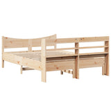 Bed Frame with Headboard 150x200 cm King Size Solid Wood Pine 3307041