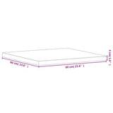 Table Top 60x60x4 cm Square Solid Wood Beech 355980