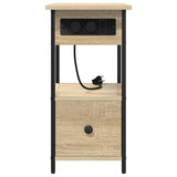 Bedside Cabinet Sonoma Oak 60 x 30 x 61 cm Engineered Wood 859596