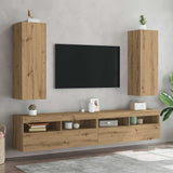 TV Cabinets 2 pcs Artisan Oak 30.5x30x90 cm Engineered Wood 856397