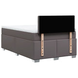 Box Spring Bed with Mattress Grey 120x200 cm Faux Leather 3286118