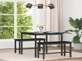 Dining Tables 80 x 80 x 75 cm Engineered Wood Black Oak Square 892626