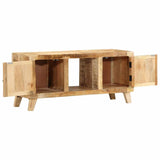 ZNTS TV Cabinet 105x46x32 cm Solid Wood Rough Mango 4104521