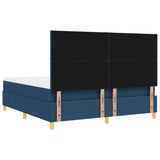 Box Spring Bed with Headboard Blue 180 x 200 cm Fabric 3339720