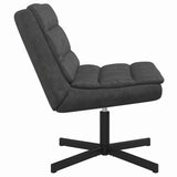 Swivel Chair Black 63 x 75 x 76 cm Antique PU 42007348