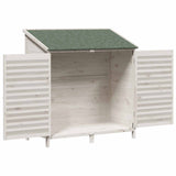 Garden Shed with Roof White 106 x 56 x 113.5 cm Solid Fir Wood 42033457