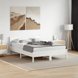 Bed Frame without Mattress White 140x200 cm Solid Wood Pine 844726