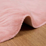 Faux Sheepskin Rug TAFALLA Pink 200 cm Polyester 42021561