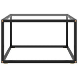 Coffee Table Black with Tempered Glass 60x60x35 cm 322871