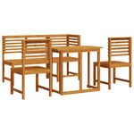 Garden Bistro Set 5 pcs Brown Solid acacia wood 3328696