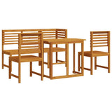 Garden Bistro Set 5 pcs Brown Solid Acacia Wood 3328696