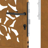 Garden Gate 100x150 cm Weathering Steel Leaf Design 4100966