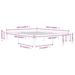 Bed Frame without Mattress Solid Wood Pine 160x200cm 810375