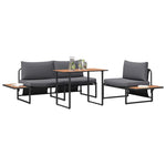 Garden Dining Set 3 pcs Anthracite Steel 3335888