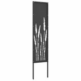 Garden Privacy Screen Black 32 x 140 cm Cold-rolled steel 876238