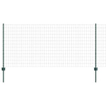 Fence with Posts Green 1 x 25 m Steel 3336012