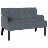 Chesterfield Bench Dark Grey 112 x 65.5 x 75 cm Velvet 42019287