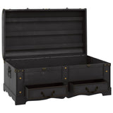 ZNTS Wooden Treasure Chest Large Black 60797