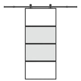 Sliding Door with Hardware Set 90x205 cm Tempered Glass&Aluminium 3332999