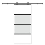 Sliding Door with Hardware Set 90x205 cm Tempered Glass&Aluminium 3332999
