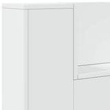 Storage Headboard with LED White Engineered Wood 3418662