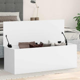 Storage Box White 102x35x35 cm Engineered Wood 840688