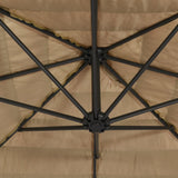 Garden Parasol with Steel Pole Brown 223x223x213 cm 4005097