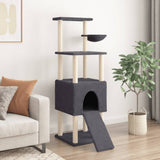 Cat Tree with Sisal Scratching Posts Dark Grey 153 cm 172117